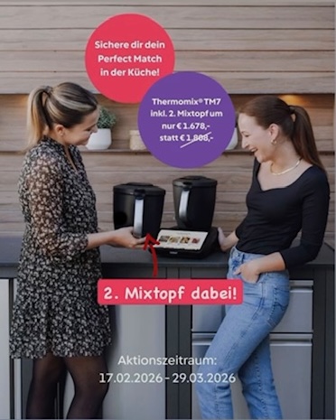 Thermomix TM7 inkl. 2. Mixtopf